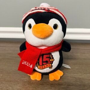 Drake's Penguin Plush Toy 2024 Winter Hat Scarf Festive Holiday Collectible